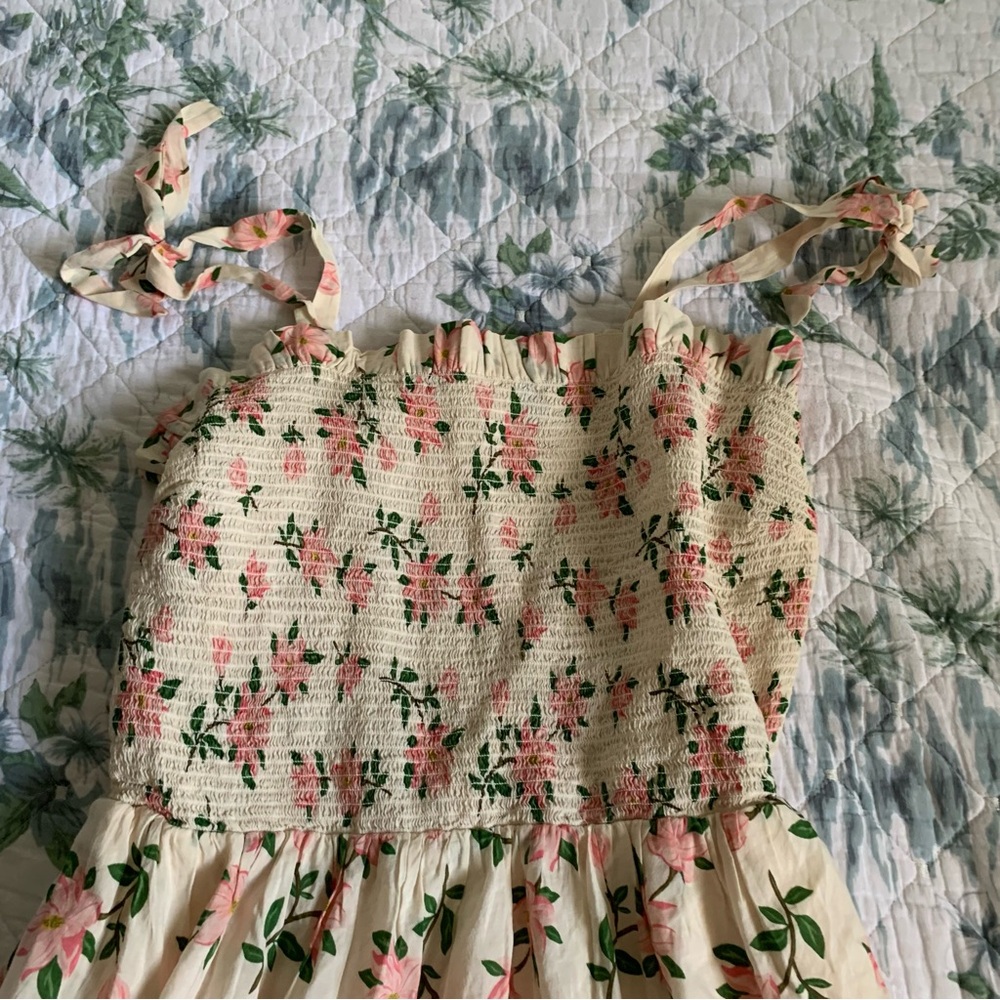 Draper James Taylor Smocked Dress Magnolia Floral S Smocked View 6